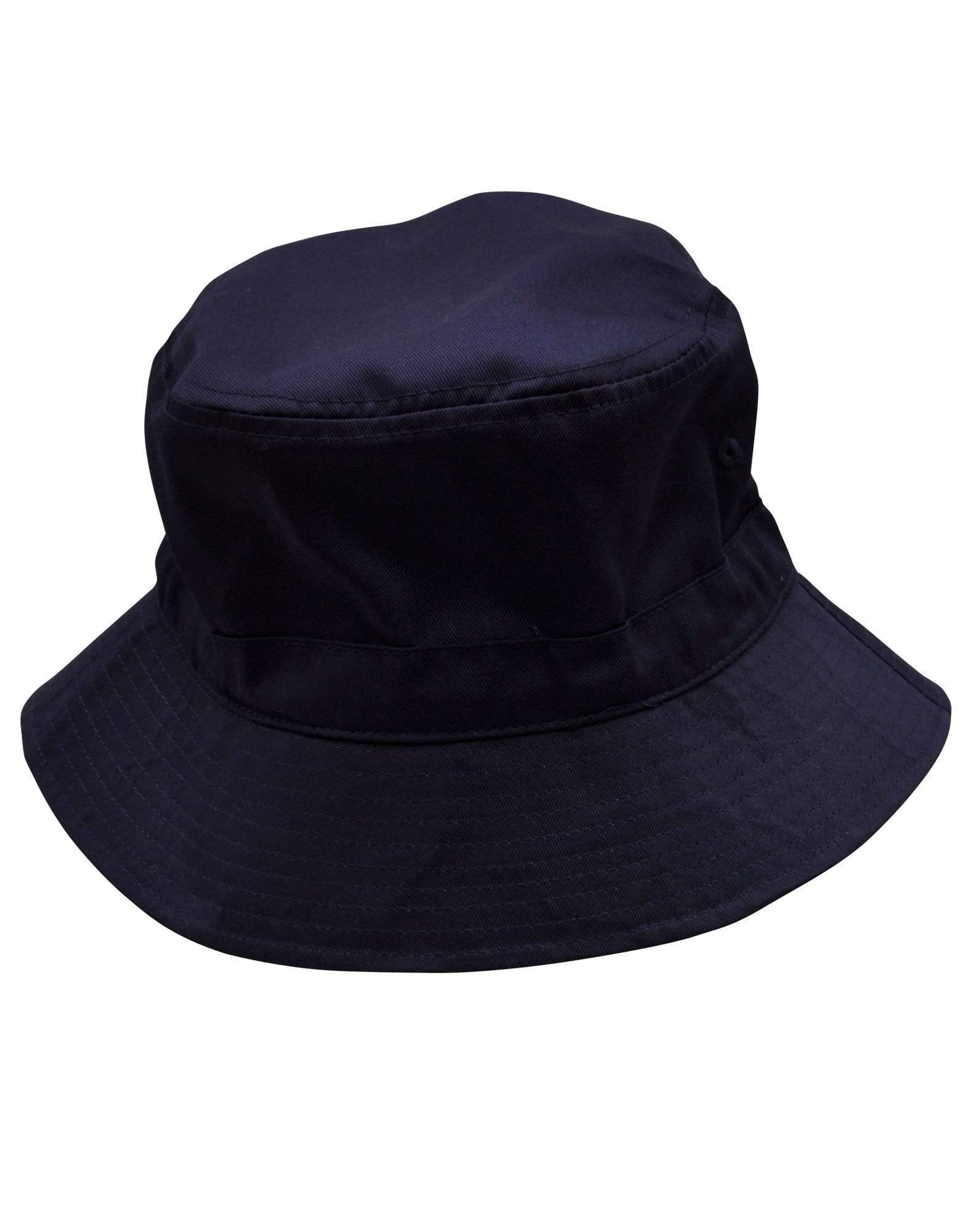 Bucket Hat With Toggle H1034 Active Wear Winning Spirit Navy S/M 